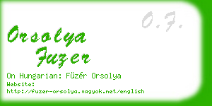 orsolya fuzer business card